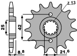 PBR gear wheel 523 15 18NC (JTF516.15)